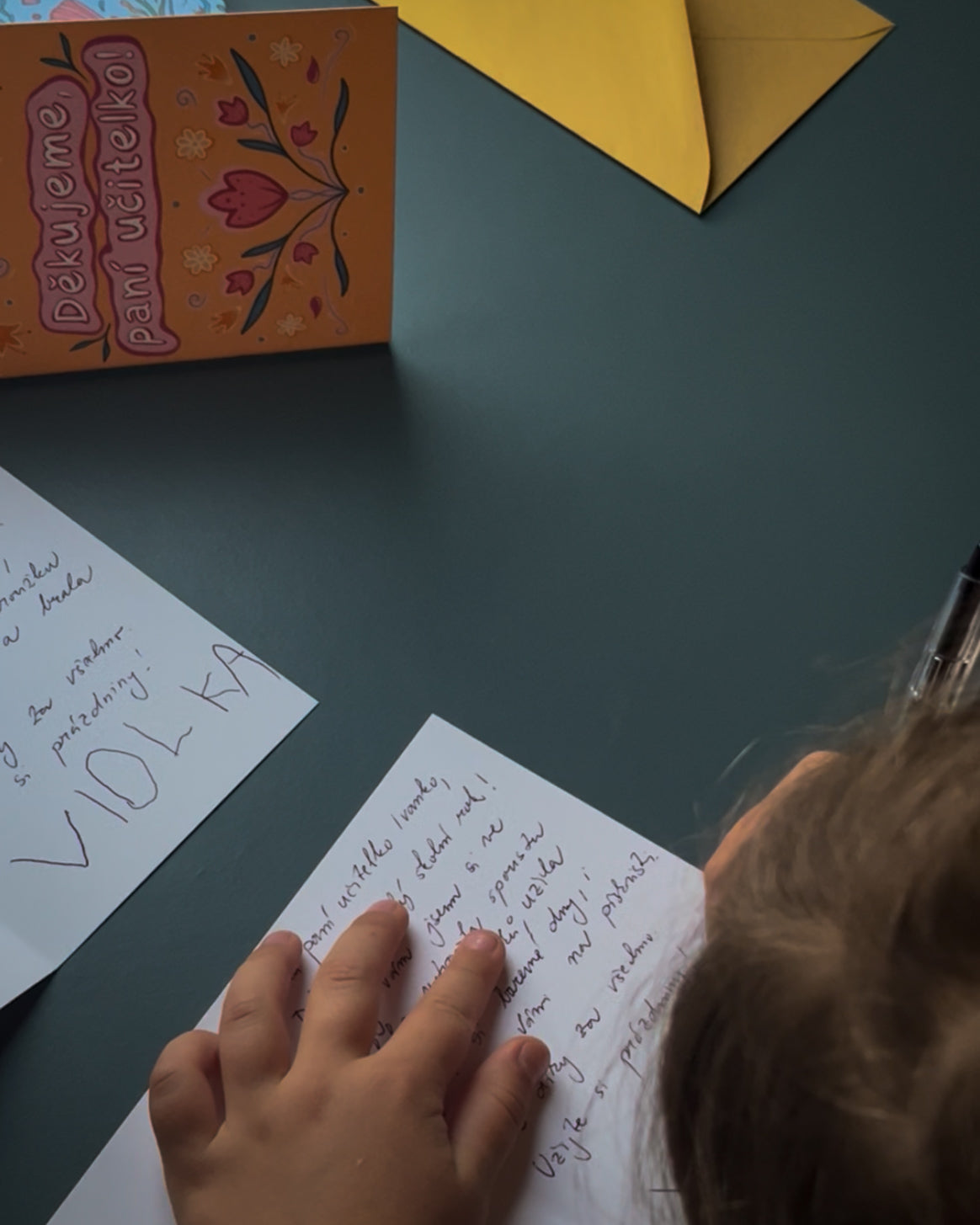 Přáníčko Děkujeme, paní učitelko!