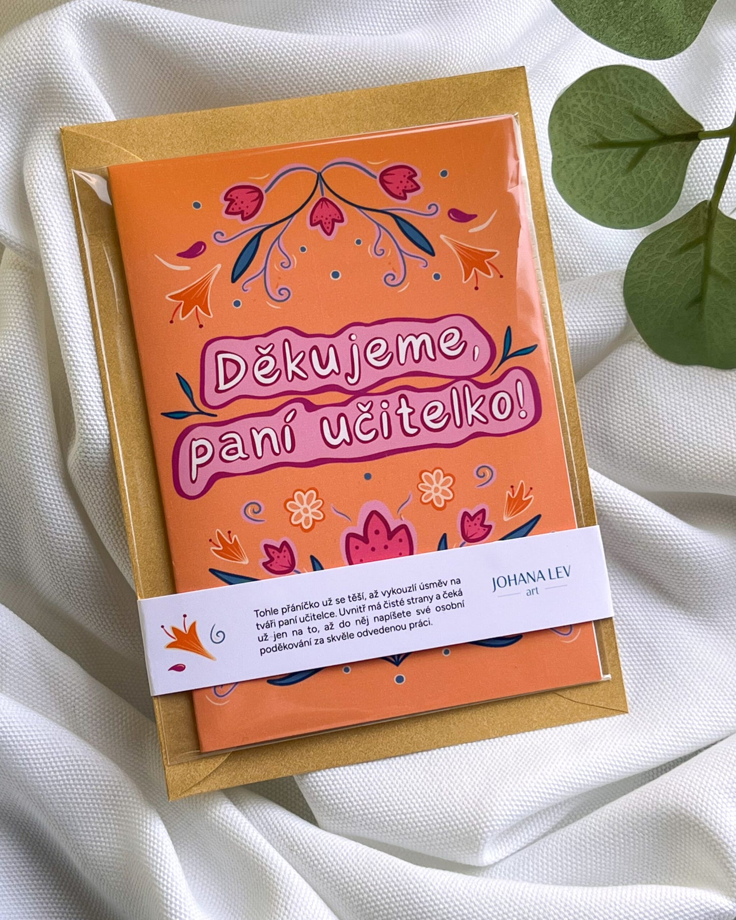 Přáníčko Děkujeme, paní učitelko!